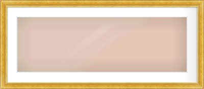 Gold Reverse Frame for 90 × 30cm artwork, with Smooth White Single Mount