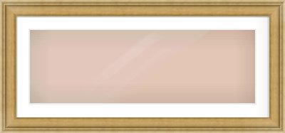 Gold Scoop Frame for 90 × 30cm artwork, with Smooth White Single Mount
