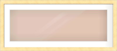 Gold Face, Black Sides Flat Frame for 90 × 30cm artwork, with Smooth White Single Mount