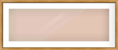 Gold Cushion Frame for 90 × 30cm artwork, with Smooth White Single Mount
