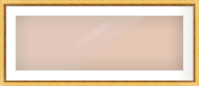 Gold Leaf Flat Frame for 90 × 30cm artwork, with Smooth White Single Mount
