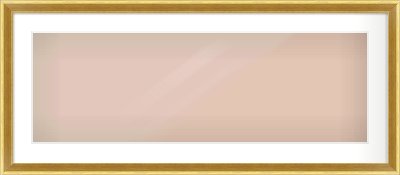 Gold Cushion Frame for 90 × 30cm artwork, with Smooth White Single Mount