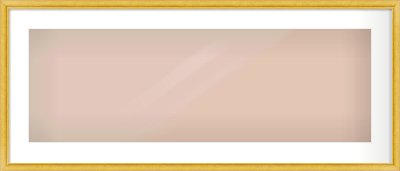 Gold Cushion Frame for 90 × 30cm artwork, with Smooth White Single Mount