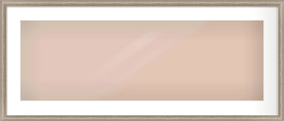 Silver Cushion Frame for 900 × 300mm artwork, with Smooth White Single Mount