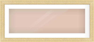 Gold Flat Frame for 90 × 30cm artwork, with Smooth White Single Mount