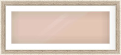 Silver Flat Frame for 900 × 300mm artwork, with Smooth White Single Mount