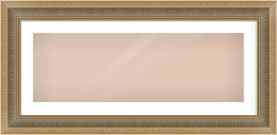 Gold Spoon Frame for 90 × 30cm artwork, with Smooth White Single Mount