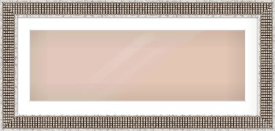 Silver Flat Frame for 900 × 300mm artwork, with Smooth White Single Mount