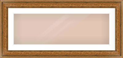 Gold Scoop Frame for 90 × 30cm artwork, with Smooth White Single Mount