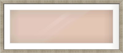 Silver & Black Sided Flat Frame for 900 × 300mm artwork, with Smooth White Single Mount