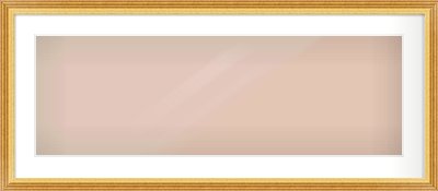 Gold Reverse Frame for 90 × 30cm artwork, with Smooth White Single Mount