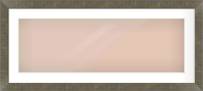 Brushed Pewter Flat Frame for 900 × 300mm artwork, with Smooth White Single Mount