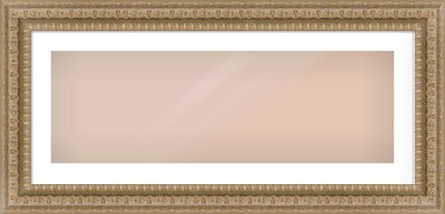 Gold Reverse Frame for 90 × 30cm artwork, with Smooth White Single Mount