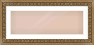 Gold Scoop Frame for 90 × 30cm artwork, with Smooth White Single Mount