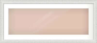 Silver Foil Flat Frame for 900 × 300mm artwork, with Smooth White Single Mount