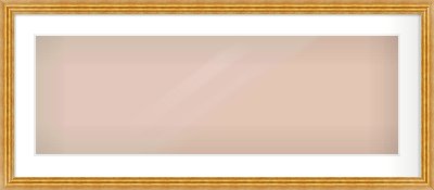 Gold Reverse Frame for 90 × 30cm artwork, with Smooth White Single Mount