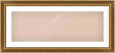 Gold Spoon Frame for 90 × 30cm artwork, with Smooth White Single Mount