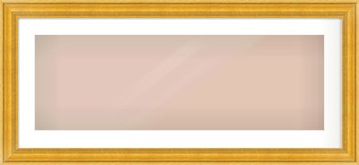 Gold Spoon Frame for 90 × 30cm artwork, with Smooth White Single Mount