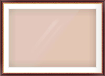 Brown Reverse Frame for 900 × 600mm artwork, with Smooth White Single Mount