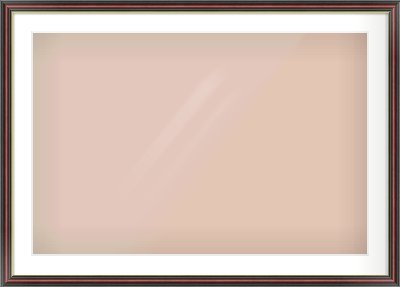 Brown Reverse Frame for 900 × 600mm artwork, with Smooth White Single Mount