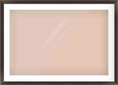 Brown Flat Frame for 900 × 600mm artwork, with Smooth White Single Mount