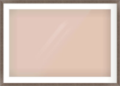 Dark Walnut Flat Frame for 900 × 600mm artwork, with Smooth White Single Mount