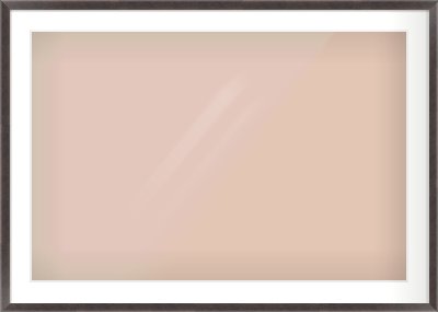 Brown Flat Frame for 36 × 24in artwork, with Smooth White Single Mount
