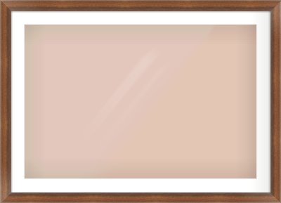 Brown Flat Frame for 36 × 24in artwork, with Smooth White Single Mount