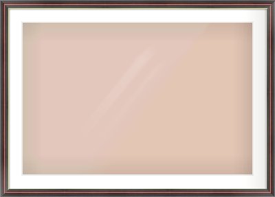 Brown Reverse Frame for 36 × 24in artwork, with Smooth White Single Mount
