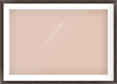 Brown Bevel Frame for 36 × 24in artwork, with Smooth White Single Mount
