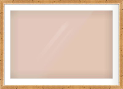 Rustic Medium Oak Reverse Frame for 36 × 24in artwork, with Smooth White Single Mount
