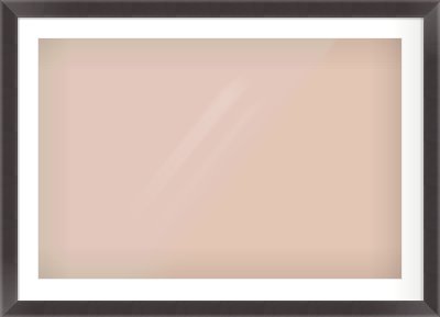 Brown Flat Frame for 36 × 24in artwork, with Smooth White Single Mount