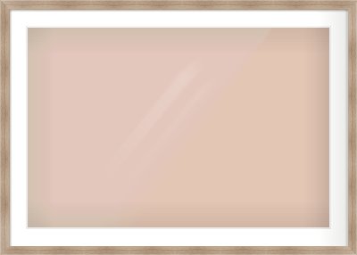 Walnut Flat Frame for 36 × 24in artwork, with Smooth White Single Mount