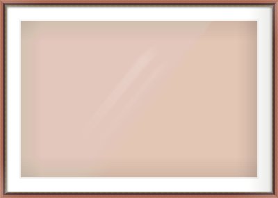 Brown Spoon Frame for 36 × 24in artwork, with Smooth White Single Mount