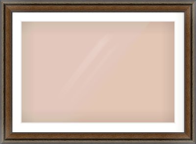 Walnut / Pewter Spoon Frame for 36 × 24in artwork, with Smooth White Single Mount