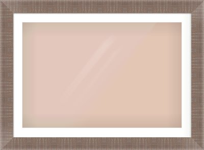 Rough Cut Effect Flat Frame for 36 × 24in artwork, with Smooth White Single Mount
