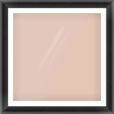 Black Spoon Frame for 36 × 36in artwork, with Smooth White Single Mount