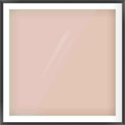 Black Flat Frame for 36 × 36in artwork, with Smooth White Single Mount