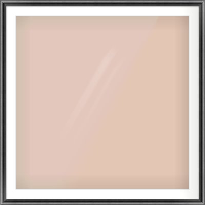Black Cushion Frame for 36 × 36in artwork, with Smooth White Single Mount