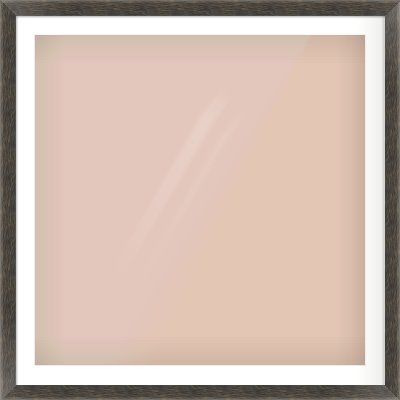 Black Flat Frame for 36 × 36in artwork, with Smooth White Single Mount
