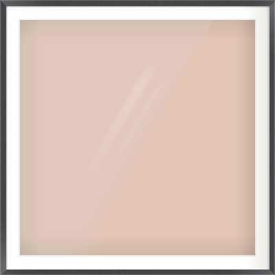 Black Flat Frame for 36 × 36in artwork, with Smooth White Single Mount