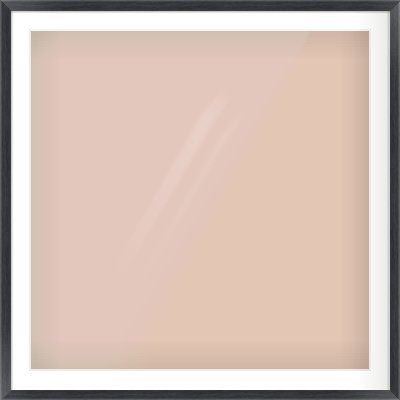Black Wood Grain Flat Frame for 36 × 36in artwork, with Smooth White Single Mount