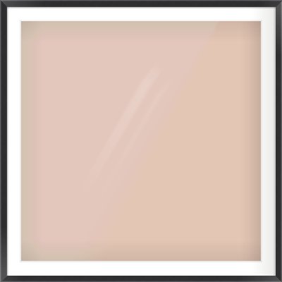 Black Flat Frame for 36 × 36in artwork, with Smooth White Single Mount