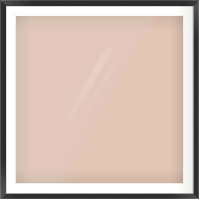 Black Flat Frame for 36 × 36in artwork, with Smooth White Single Mount