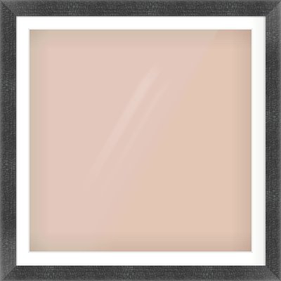 Carbon Flat Frame for 36 × 36in artwork, with Smooth White Single Mount
