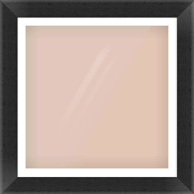 Black Flat Frame for 36 × 36in artwork, with Smooth White Single Mount