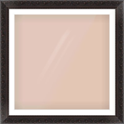 Black Reverse Frame for 36 × 36in artwork, with Smooth White Single Mount