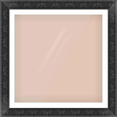 Black Scoop Frame for 36 × 36in artwork, with Smooth White Single Mount