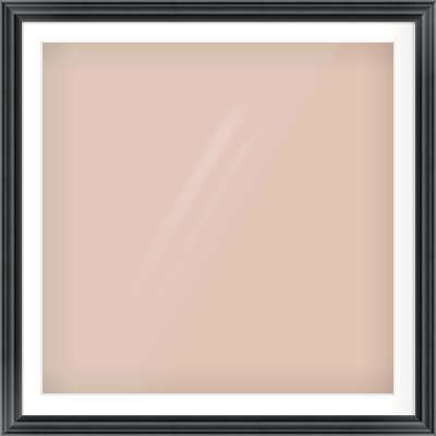 Black Spoon Frame for 36 × 36in artwork, with Smooth White Single Mount