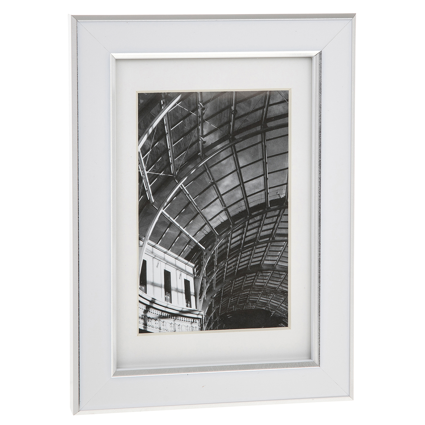 White and Silver Photo Frame